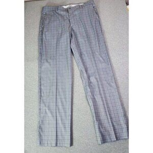 Callaway Pants Men's 36x38 Golf Performance Blue Plaid Pockets